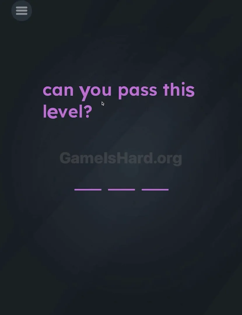 Game Is Hard Level 3 Solution 3